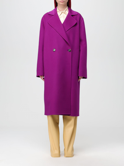 Shop Stella Mccartney Wool Coat In Violet