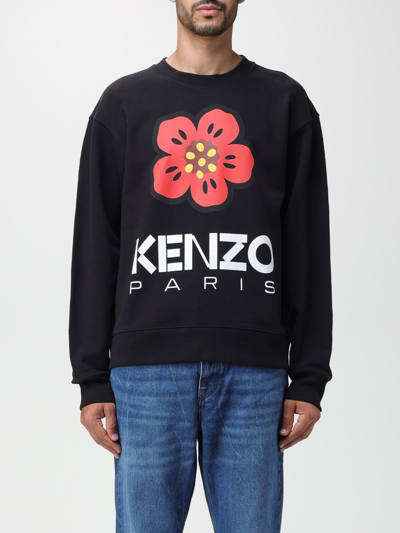 Kenzo Boke Flower Wool Sweater In Black