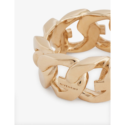 Shop Givenchy Women's Golden Yellow Chain Brass Ring