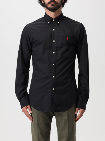 Shop Polo Ralph Lauren Shirt  Men Color Black