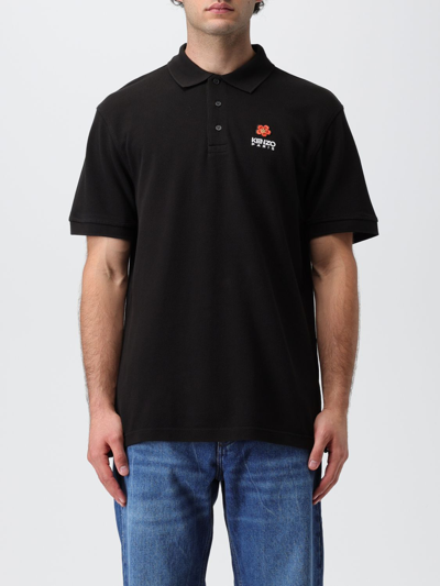 Shop Kenzo Polo Shirt In Cotton In Black