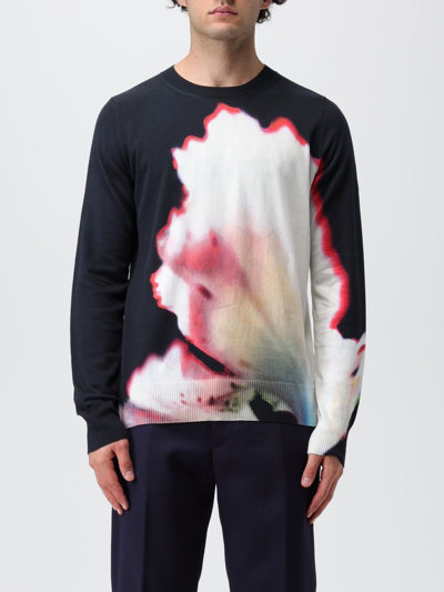 Alexander Mcqueen Solarised Flower Jumper In Blue