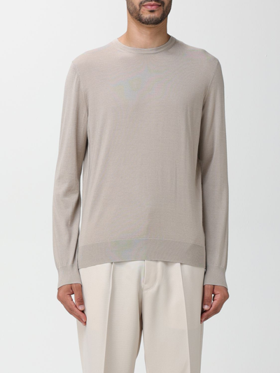Zegna Sweater In Wool And Silk In Brown