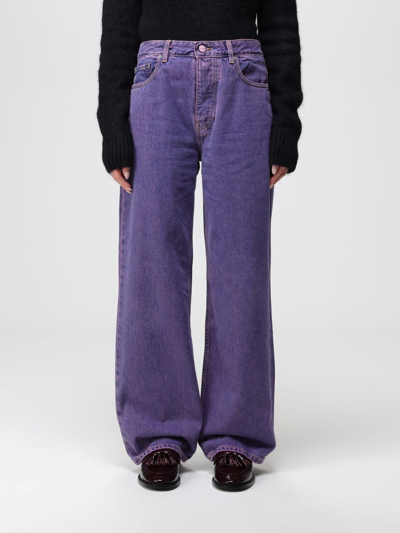 Shop Ganni Jeans In Denim In Orchid