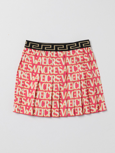 Shop Young Versace Skirt  Kids Color Fuchsia