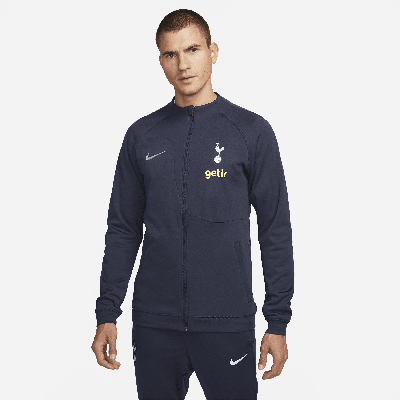 Shop Nike Tottenham Hotspur Academy Pro  Men's Full-zip Knit Soccer Jacket In Blue