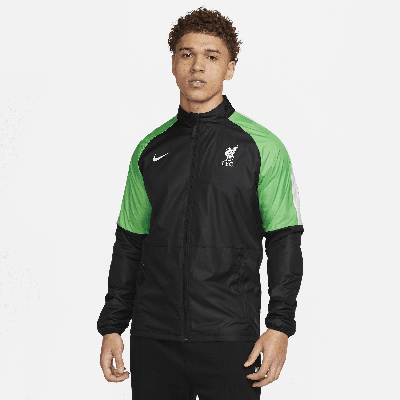 Shop Nike Liverpool Fc Repel Academy Awf  Men's Soccer Jacket In Black