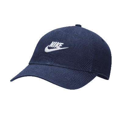 Shop Nike Unisex Club Unstructured Futura Wash Cap In Blue