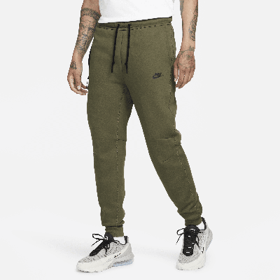 Shop Nike Men's  Sportswear Tech Fleece Jogger Pants In Green