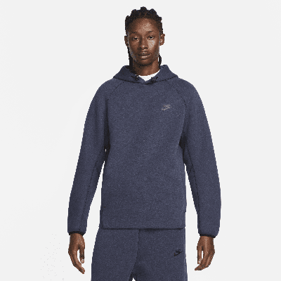 Shop Nike Men's  Sportswear Tech Fleece Pullover Hoodie In Blue