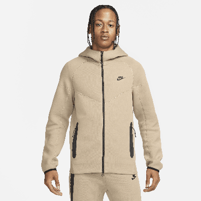 Shop Nike Men's  Sportswear Tech Fleece Windrunner Full-zip Hoodie In Brown