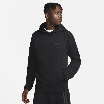 Shop Nike Men's  Sportswear Tech Fleece Pullover Hoodie In Black