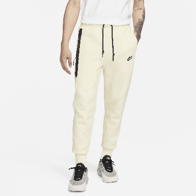 Shop Nike Men's  Sportswear Tech Fleece Jogger Pants In White