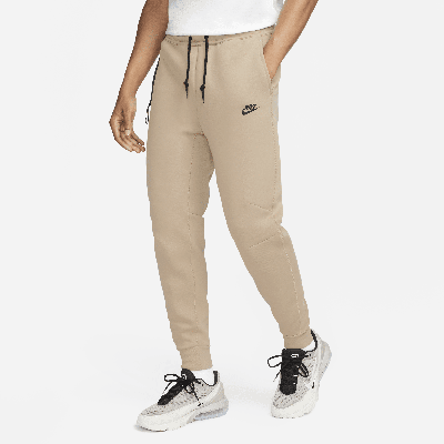 Shop Nike Men's  Sportswear Tech Fleece Jogger Pants In Brown