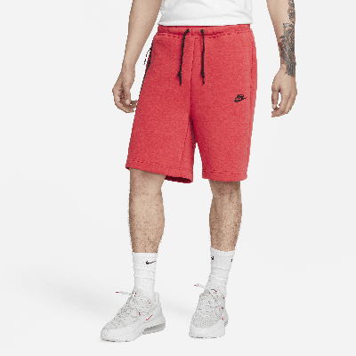 Shop Nike Men's  Sportswear Tech Fleece Shorts In Red