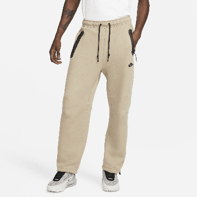 Shop Nike Men's  Sportswear Tech Fleece Open-hem Sweatpants In Brown