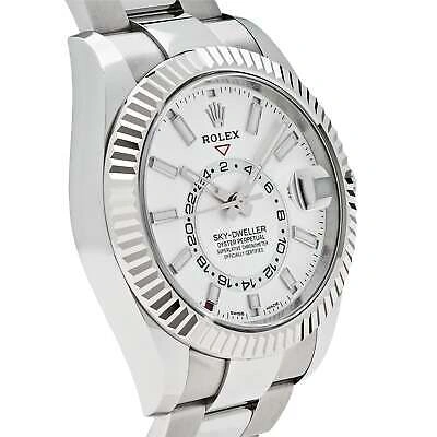 Pre-owned Rolex Sky-dweller 326934 Stainless Steel White Dial Men's Watch