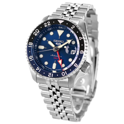 Pre-owned Seiko 5 Sports Sbsc003 Skx Sports Style Gmt Automatic Men Watch Made In Japan