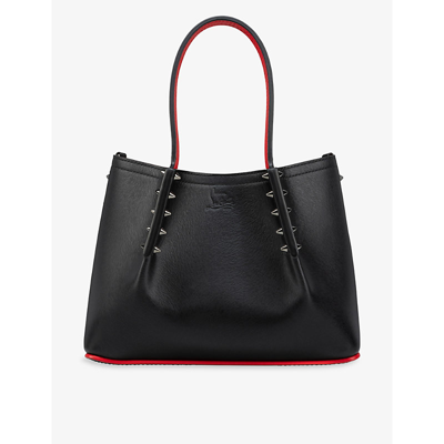 Shop Christian Louboutin Women's Black Cabarock Mini Leather Tote Bag