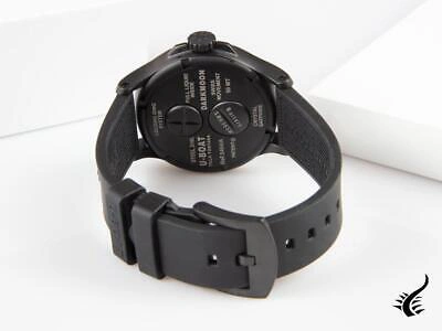 Pre-owned U-boat Capsoil Darkmoon 44 Ipb Quartz Watch, Black, 44 Mm, Rubber, 8464/a