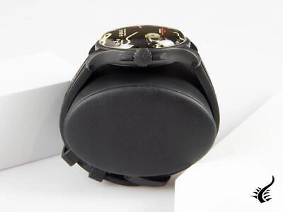 Pre-owned U-boat Capsoil Darkmoon 44 Ipb Quartz Watch, Black, 44 Mm, Rubber, 8464/a