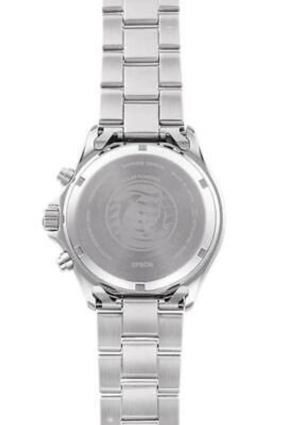 Pre-owned Orient Mako Solar Panda Rn-tx0203s Chronograph Solar Men Wristwatch In Box