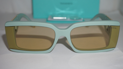 Pre-owned Tiffany & Co Sunglasses Green Light Yellow Tf4197 8365/8 62 17 140