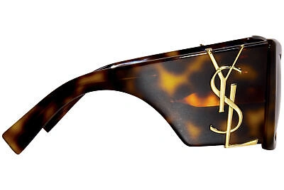Pre-owned Saint Laurent Sl-m119 Blaze 002 Sunglasses Women's Havana/gold/green Cateye 54mm