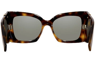 Pre-owned Saint Laurent Sl-m119 Blaze 002 Sunglasses Women's Havana/gold/green Cateye 54mm