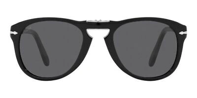 Pre-owned Persol Steve Mcqueen Limited 0714sm Black/grey Folding 54/21/140 Unisex Sunglass In Gray