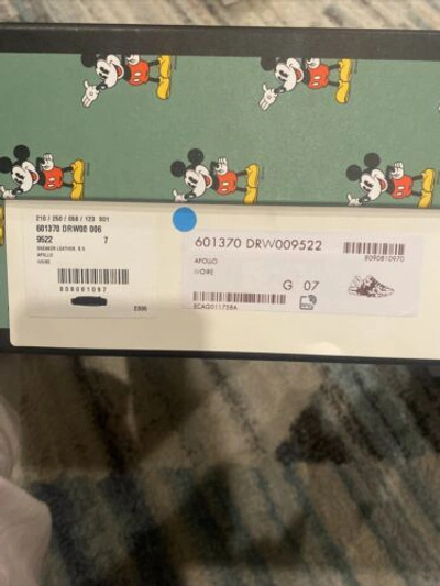 Pre-owned Gucci Men's Micky Mouse Disney Rhyton Sneakers 7.5us ( 7) It 601370 In White