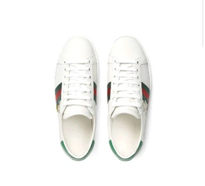 Shop Pre-owned Gucci Women's 630616 Ace Kitten Green Red Web Sneaker Shoes 39.5 9.5, 40 -10