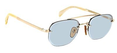 Pre-owned David Beckham Db 1078/s Gold/light Blue 53/20/150 Men Sunglasses