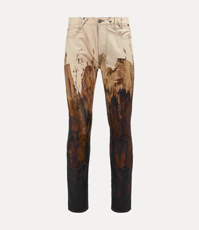 Shop Vivienne Westwood Classic Tapered Jeans In Brown