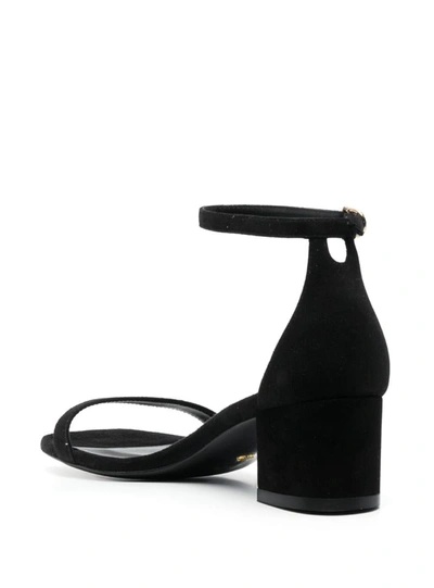 Shop Stuart Weitzman Simplecurve 50 Sandals Shoes In Black