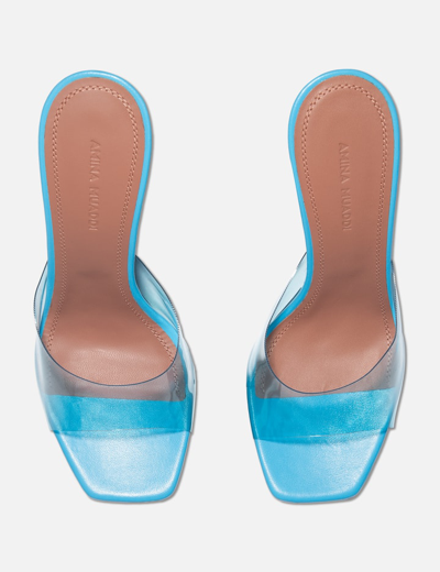 Shop Amina Muaddi Dalida Glass Platform Sandals In Clear