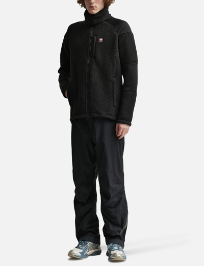Shop 66°north Tindur Technical Shearling Jacket In Black