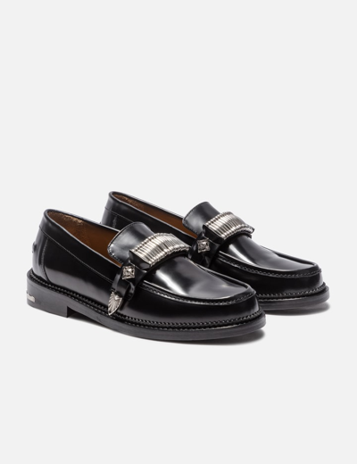 Shop Toga Virilis Buckle Loafers In Black