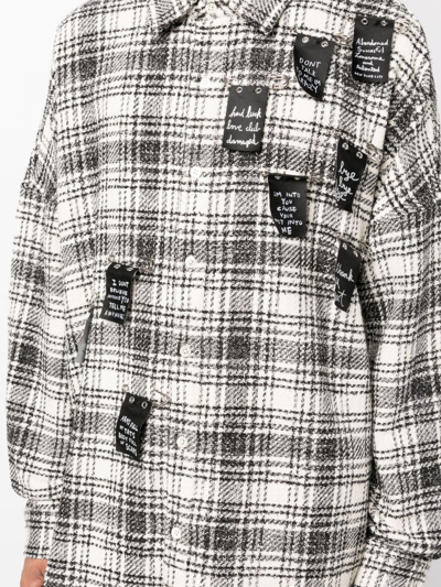 Shop Haculla Safety Plaid-pattern Tweed Shirt In Black