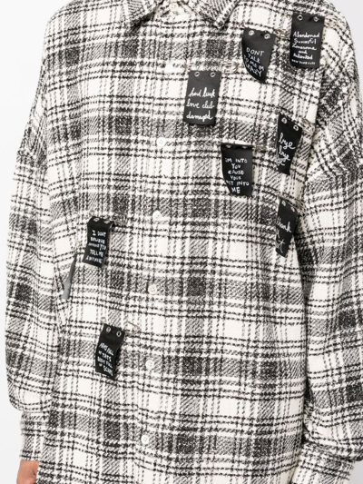 Haculla Safety Plaid-pattern Tweed Shirt In Black
