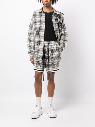 Shop Haculla Plaid-pattern Tweed Shorts In Black