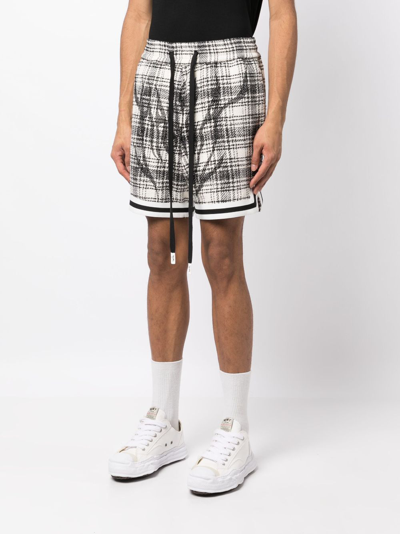 Shop Haculla Plaid-pattern Tweed Shorts In Black