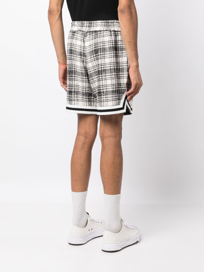 Shop Haculla Plaid-pattern Tweed Shorts In Black