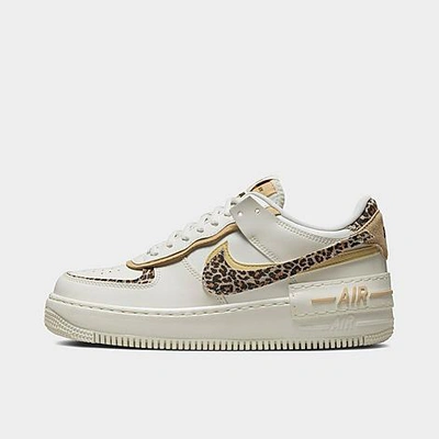 Shop Nike Women's Air Force 1 Shadow Casual Shoes In Sail/sesame/black/multicolor