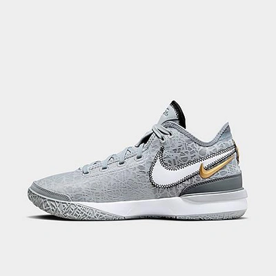 Shop Nike Zoom Lebron Nxxt Gen Basketball Shoes In Wolf Grey/white/iron Grey/black