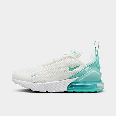 Shop Nike Little Kids' Air Max 270 Casual Shoes In Summit White/jade Ice/white/emerald Rise