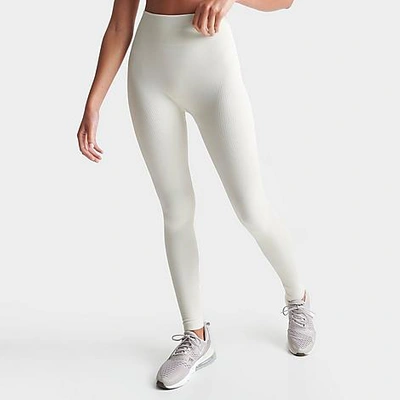 Shop Supply And Demand Pink Soda Sport Women's Ribbed Leggings In Birch 