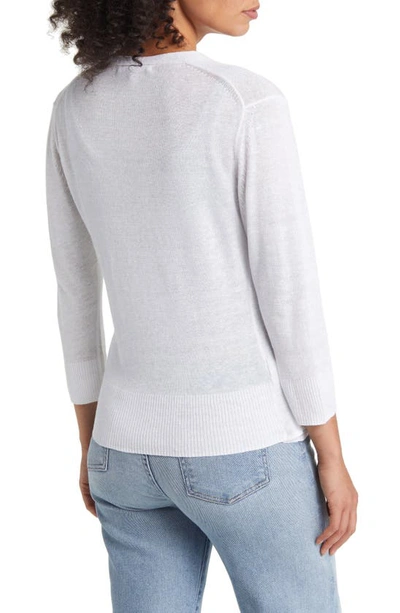 Tommy Bahama Addison Linen Blend Cardigan In White