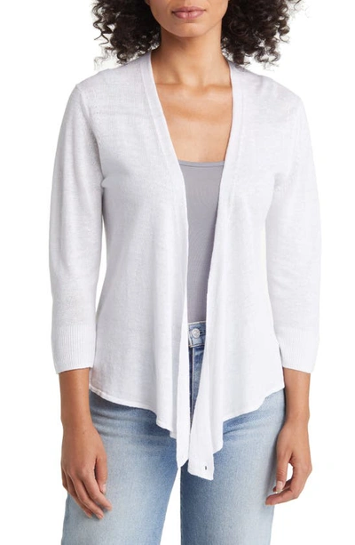 Shop Tommy Bahama Addison Linen Blend Cardigan In White