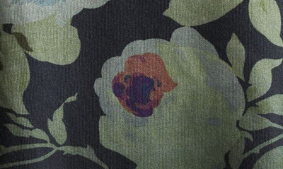 Shop Dries Van Noten Hannette Two-tone Floral Print Cotton Sweatshirt In Black 900